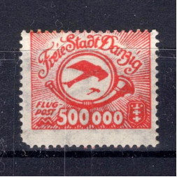 Briefmarke Frei Stadt Danzig, Mi.178 (SG 163)*, 500000 M