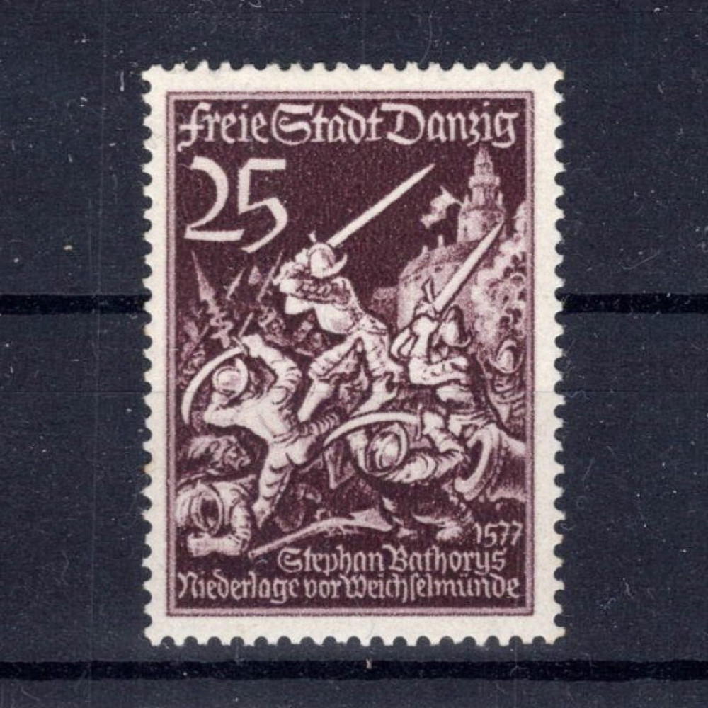 Sello Ciudad Libre de Dánzig, Mi.305 (SG 284), MH, 25 Pf