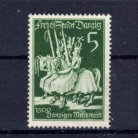 Briefmarke Frei Stadt Danzig, Mi.302 (SG 281)*, 5 Pf