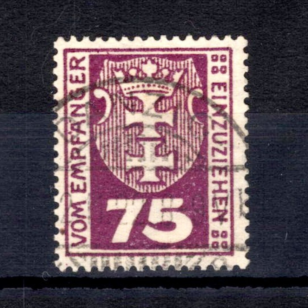 Známka Danzig, Mi.P5 (SG D98)#, 75 Pf Známka Danzig, Mi.P5 (SG D98)#, 75 Pf
