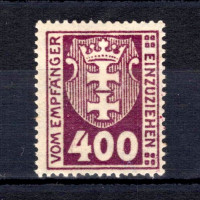 Známka Danzig*, 400 Pf Známka Danzig*, 400 Pf