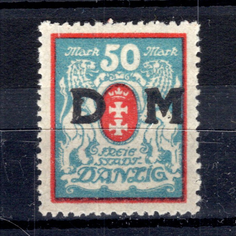 Známka Danzig, Mi.P25X (SG D122)#, 500 German Známka Danzig, Mi.P25X (SG D122)#, 500 German