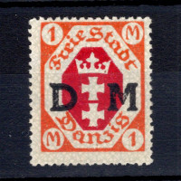 Známka Danzig, Mi.D11 (SG O106)*, 1 M Známka Danzig, Mi.D11 (SG O106)*, 1 M