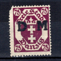 Známka Danzig, Mi.D15 (SG O103)*, 75 Pf Známka Danzig, Mi.D15 (SG O103)*, 75 Pf