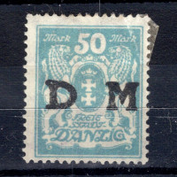 Známka Danzig, Mi.D36 (SG O142)(*), 50 M Známka Danzig, Mi.D36 (SG O142)(*), 50 M