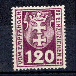 Sello Ciudad Libre de Dánzig, MH, 120 Pf