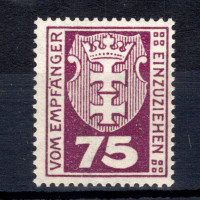Známka Danzig, Mi.P5 (SG D98)*, 75 Pf Známka Danzig, Mi.P5 (SG D98)*, 75 Pf