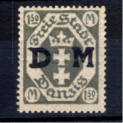 Sello Ciudad Libre de Dánzig, Mi.D22 (SG O109), MH, 1.5 M