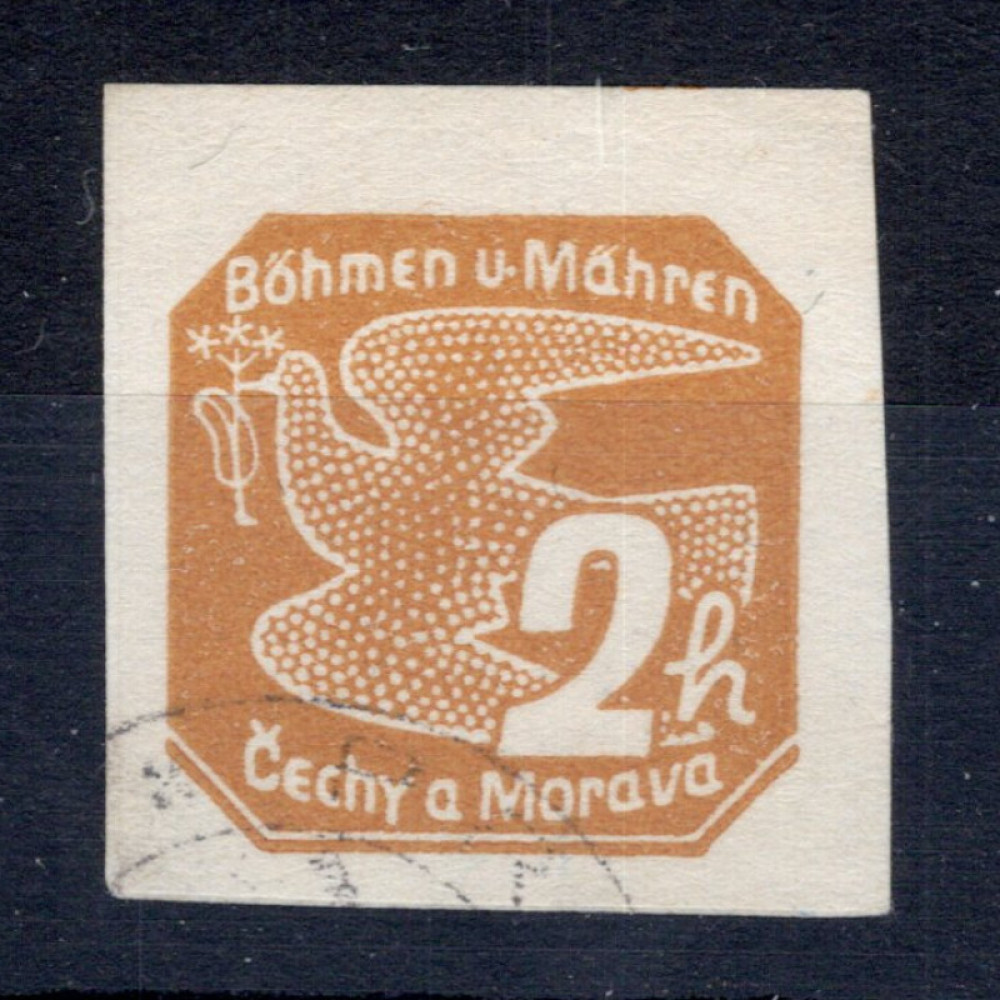 Známka Protektorát Č.a M., Pof.NV1#, 2H Známka Protektorát Č.a M., Pof.NV1#, 2H