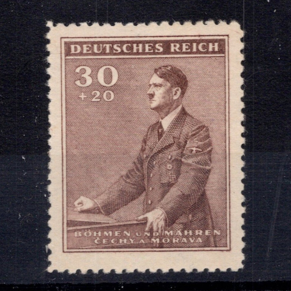 Známka Protektorát Č.a M., Pof.74*, 30 + 20H Známka Protektorát Č.a M., Pof.74*, 30 + 20H