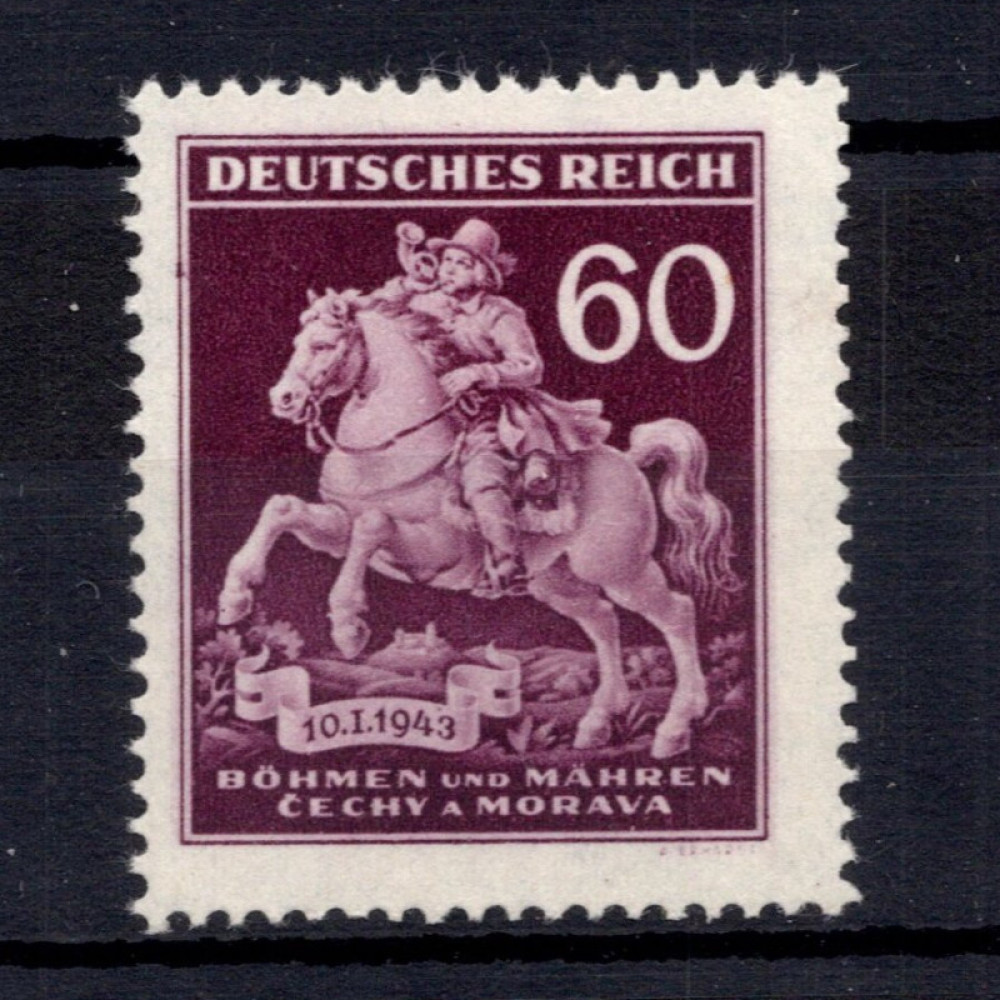 Známka Protektorát Č.a M., Pof.102(*), 60H Známka Protektorát Č.a M., Pof.102(*), 60H