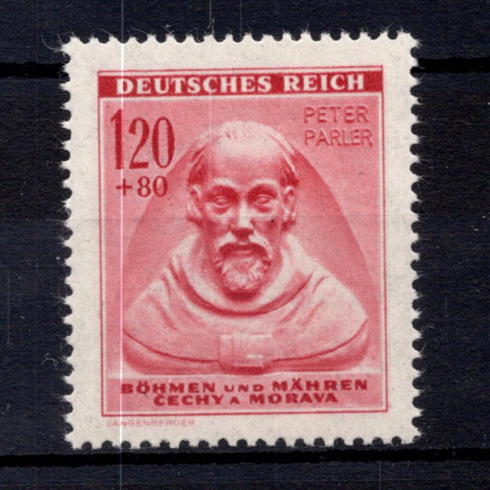 Známka Protektorát Č.a M., Pof.104**, 120 + 80H Známka Protektorát Č.a M., Pof.104**, 120 + 80H