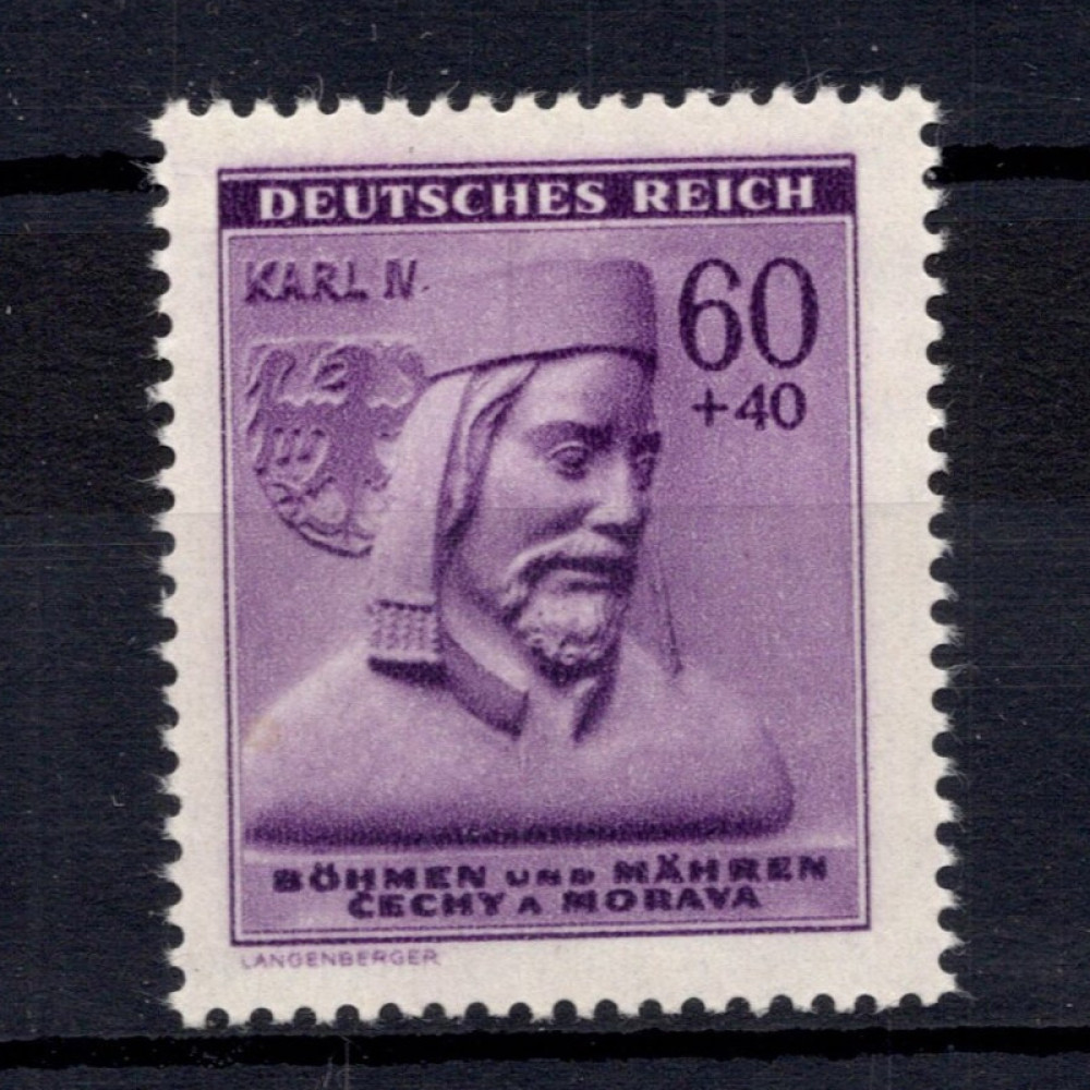 Známka Protektorát Č.a M., Pof.103*, 60+40H Známka Protektorát Č.a M., Pof.103*, 60+40H