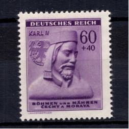 Sello Protectorado de Bohemia y Moravia, Pof.103 (Pof. 103), MH, 60+40H