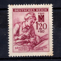 Známka Protektorát Č.a M., Pof.101*, 1.20 + 0.8K