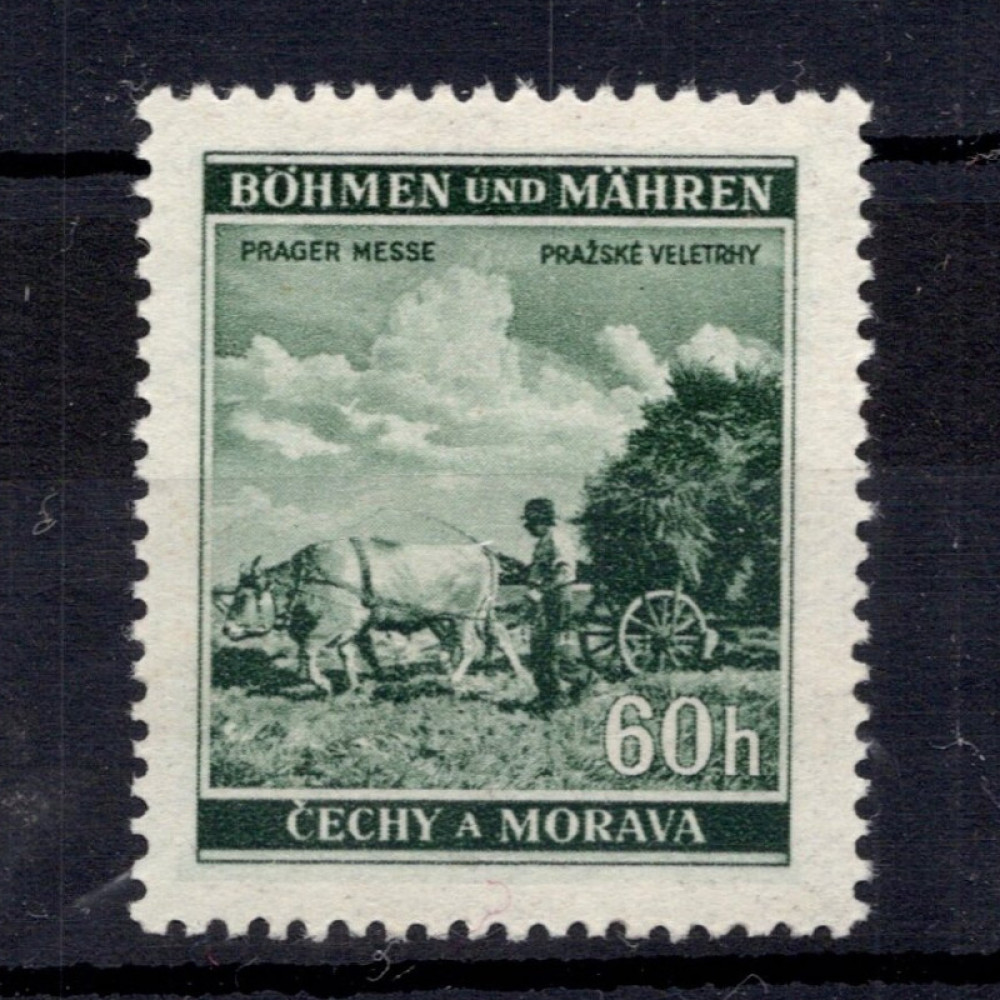 Známka Protektorát Č.a M., Pof.65**, 60H Známka Protektorát Č.a M., Pof.65**, 60H