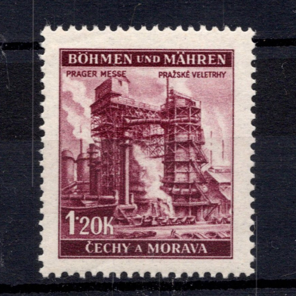 Známka Protektorát Č.a M., Pof.66**, 1.20K Známka Protektorát Č.a M., Pof.66**, 1.20K