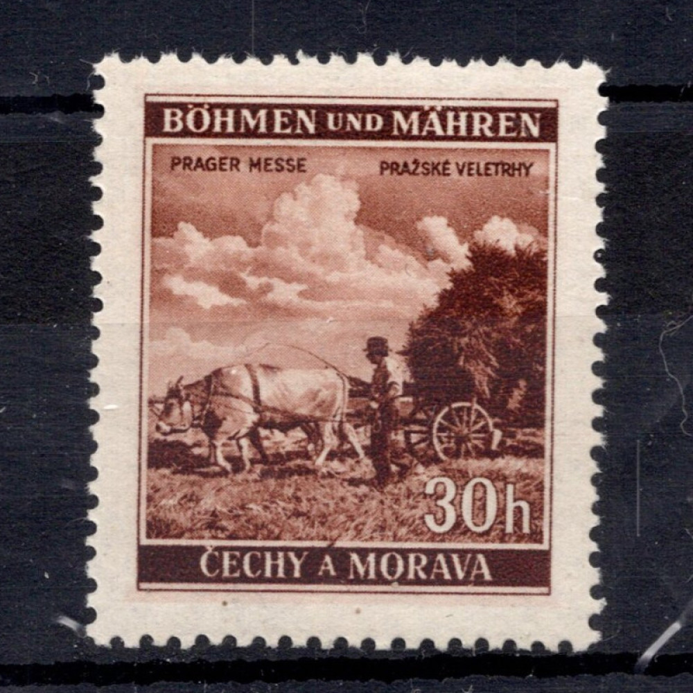 Známka Protektorát Č.a M., Pof.64*, 30H Známka Protektorát Č.a M., Pof.64*, 30H
