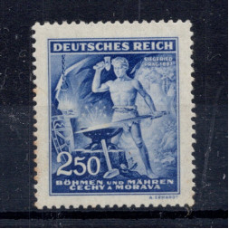 Sello Protectorado de Bohemia y Moravia, Pof.110 (Pof. 110), MH, 250H