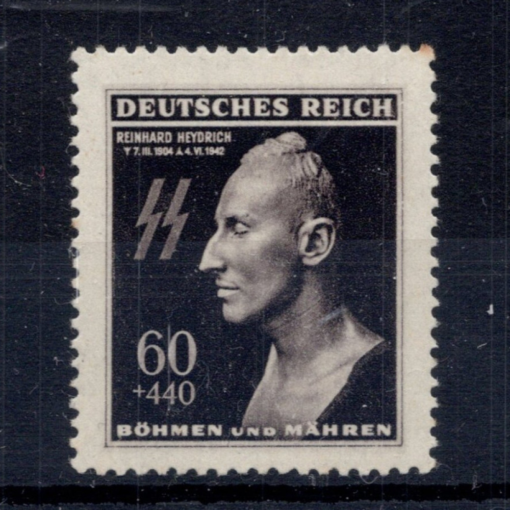 Známka Protektorát Č.a M., Pof.111*, 60+440H Známka Protektorát Č.a M., Pof.111*, 60+440H