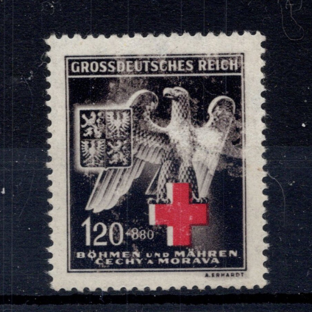 Známka Protektorát Č.a M., Pof.112*, 120 + 880H Známka Protektorát Č.a M., Pof.112*, 120 + 880H