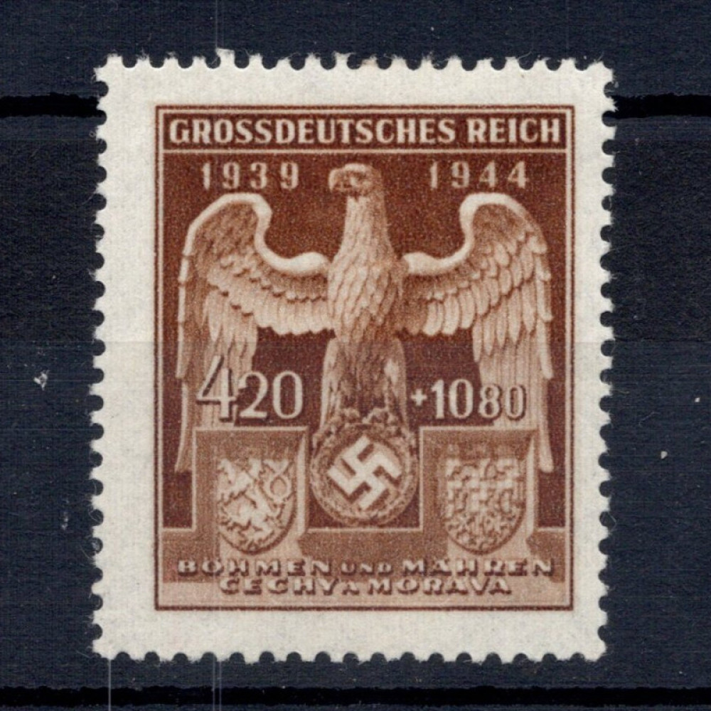 Známka Protektorát Č.a M., Pof.114*, 420 + 1080H Známka Protektorát Č.a M., Pof.114*, 420 + 1080H