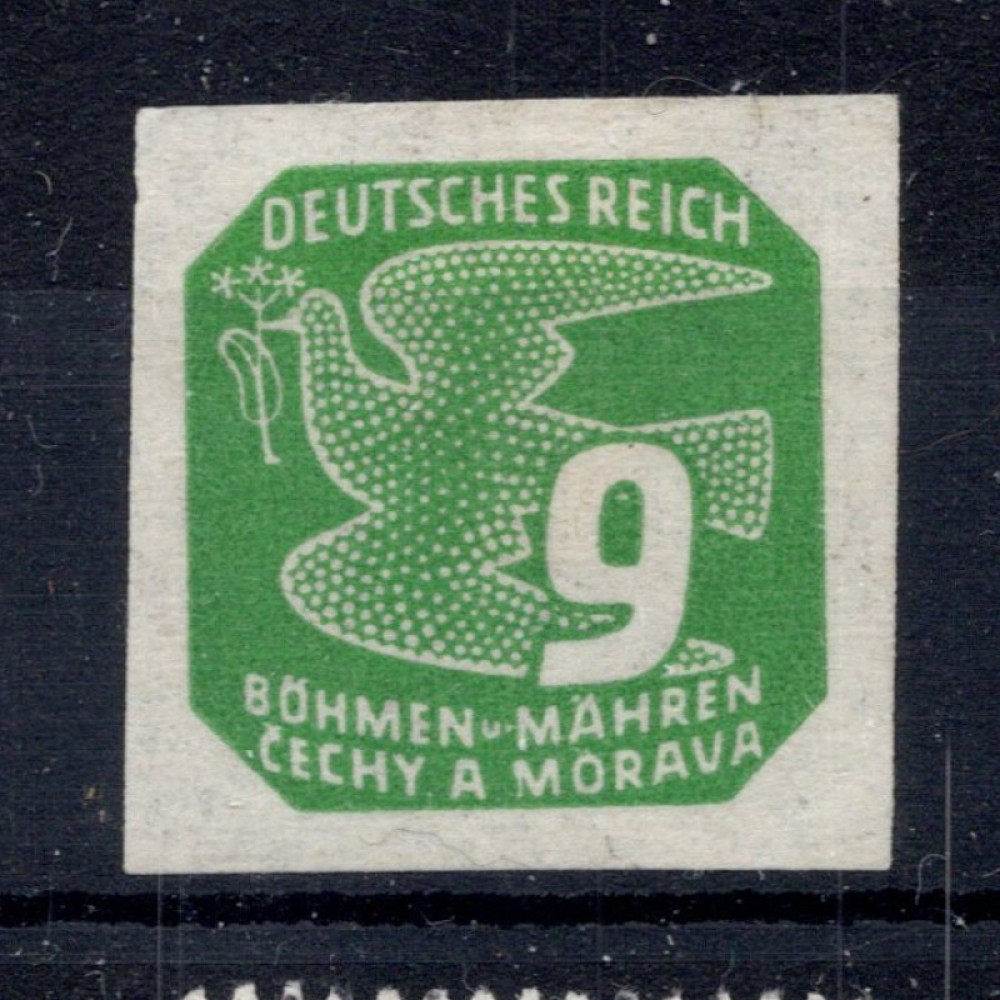 Známka Protektorát Č.a M., Pof.NV13*, 9H Známka Protektorát Č.a M., Pof.NV13*, 9H