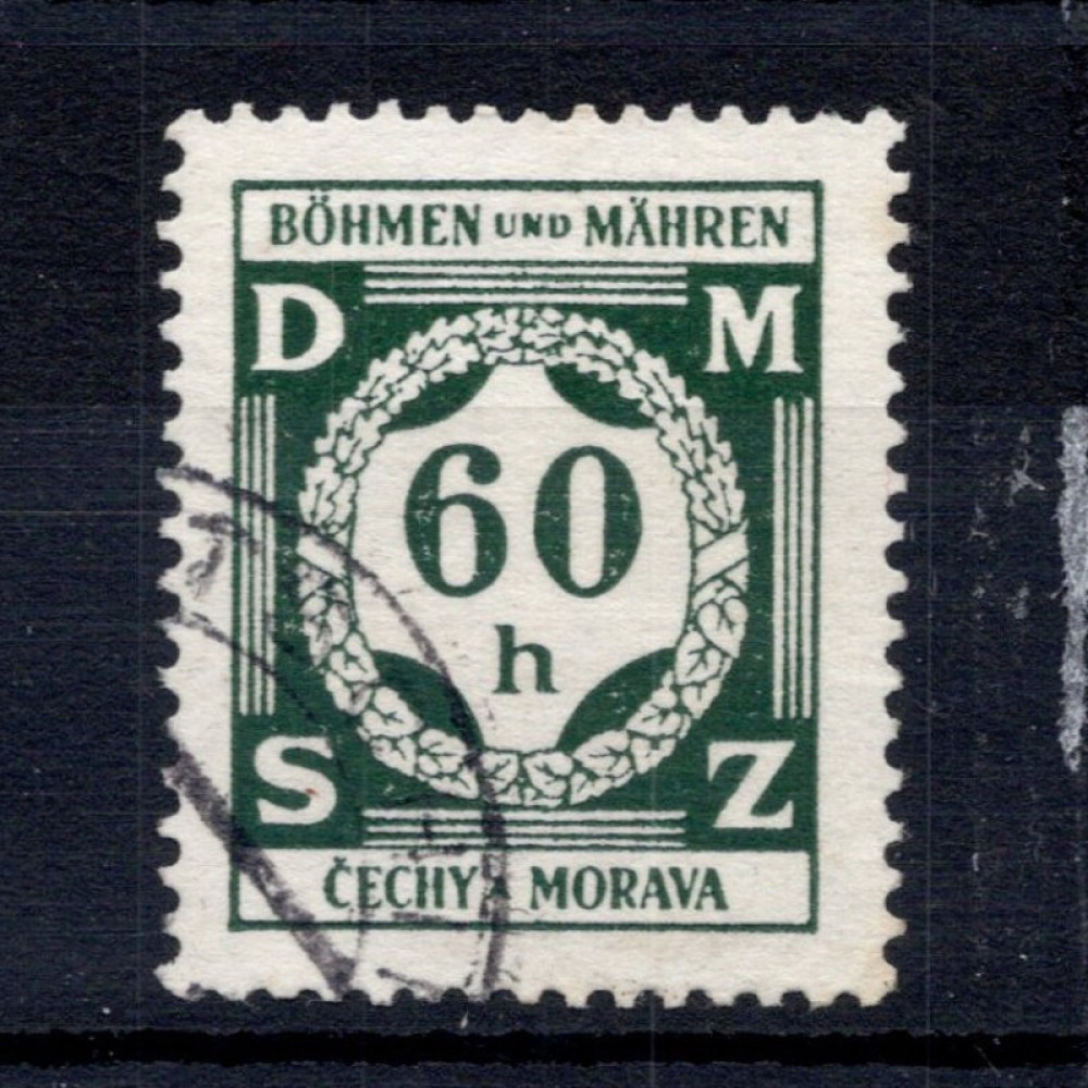 Známka Protektorát Č.a M., Pof.SL4#, 60H Známka Protektorát Č.a M., Pof.SL4#, 60H
