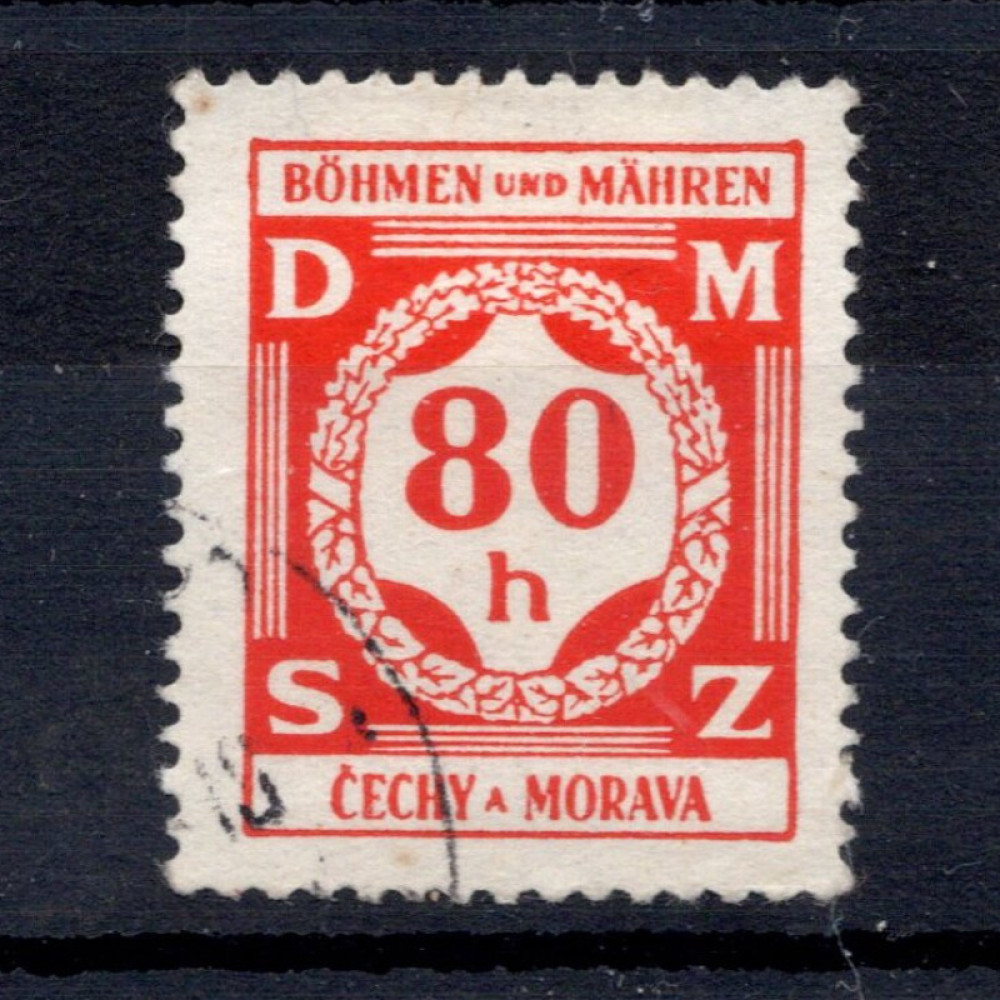 Známka Protektorát Č.a M., Pof.SL5*, 80H Známka Protektorát Č.a M., Pof.SL5*, 80H