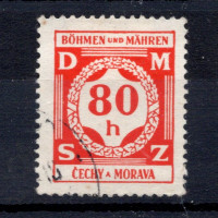 Známka Protektorát Č.a M., Pof.SL5*, 80H