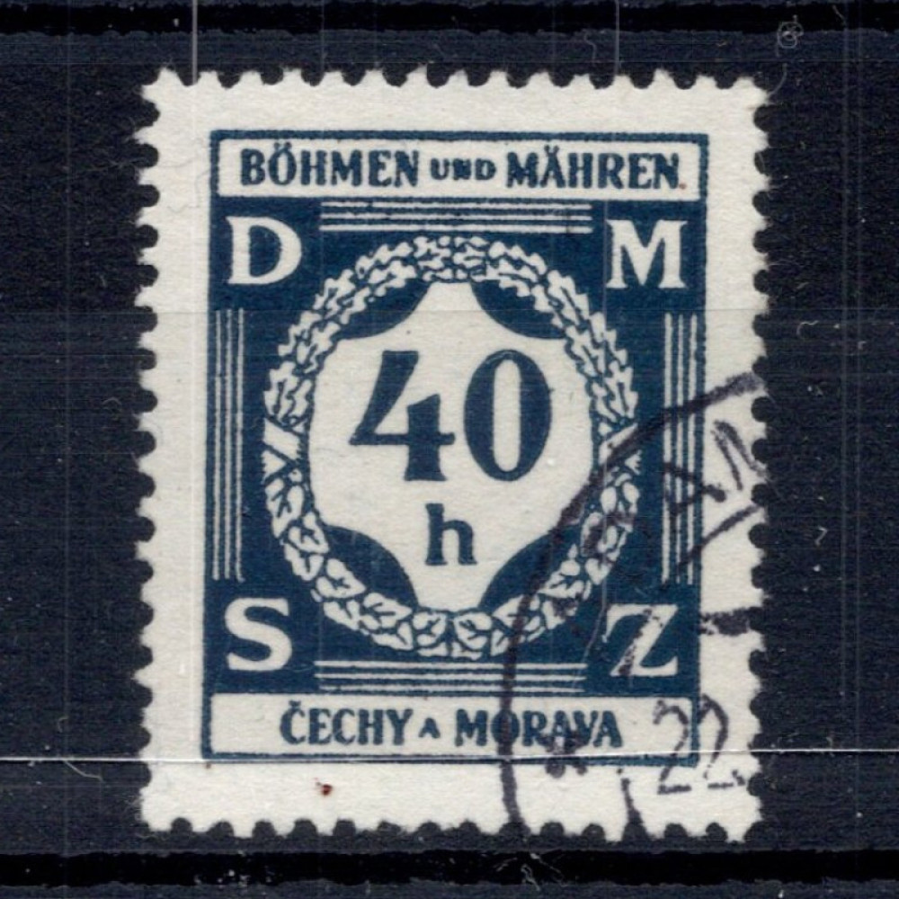 Známka Protektorát Č.a M., Pof.SL2#, 40H Známka Protektorát Č.a M., Pof.SL2#, 40H
