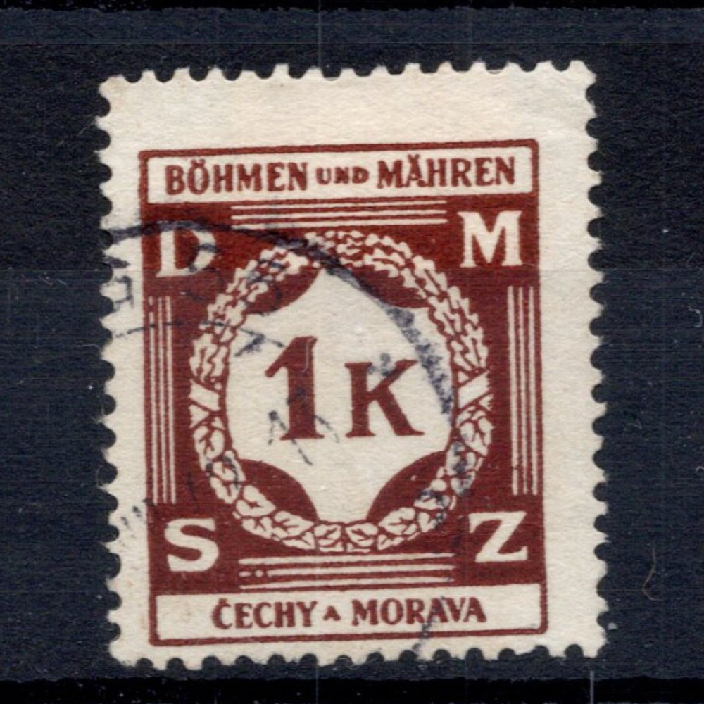 Sello Protectorado de Bohemia y Moravia, Pof.SL6 (Mi. 6 Dienst.), Usado #, 1K