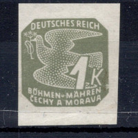 Známka Protektorát Č.a M., Pof.NV9*, 1K