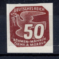 Známka Protektorát Č.a M., Pof.NV17(*), 50H Známka Protektorát Č.a M., Pof.NV17(*), 50H