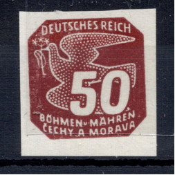 Selo Protetorado da Boêmia e Morávia, Pof.NV17 (Mi. 124), (*), 50H