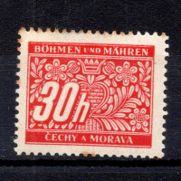 Známka Protektorát Č.a M., Pof.DL4*, 30H
