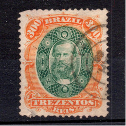 Sello Brasil, Mi.37 (SG 67), Usado #, 300 R