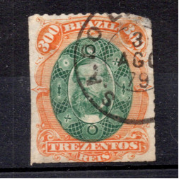 Sello Brasil, Mi.37 (SG 67), Usado #, 300 R