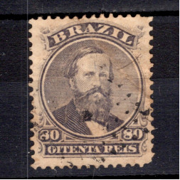 Sello Brasil, Mi.26 (SG 46a), Usado #, 80 R