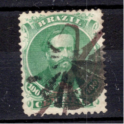 Sello Brasil, Mi.27 (SG 47a), Usado #, 100 R