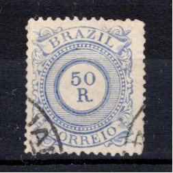Briefmarke Brasilien, Mi.60 (SG 80)#, 50 R