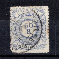 Briefmarke Brasilien, Mi.60 (SG 80)#, 50 R