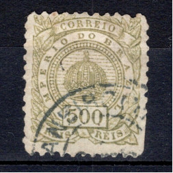 Sello Brasil, Mi.64 (SG 85a), Usado #, 500 R