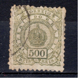 Sello Brasil, Mi.64 (SG 85a), Usado #, 500 R