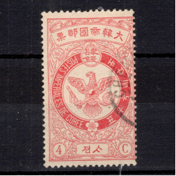 Sello Corea, Mi.36 (SG 54), Usado #, 4 Ch