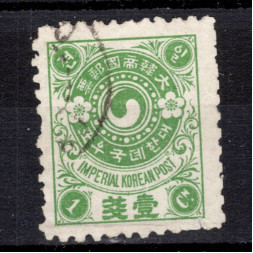 Sello Corea, Mi.14C (SG 23B), Usado #, 1 Ch