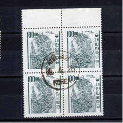 Čtyřblok Jižní Korea, Mi.455 (SG 552)#, 100 ₩