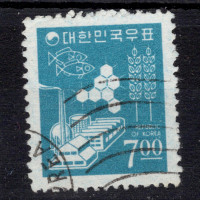 Sello Corea del Sur, Mi.542 (SG 646), Usado #, 7 ₩