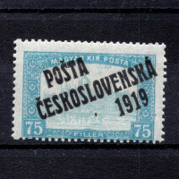Známka ČSR, Pof.112**, II. typ přetisku, 75f