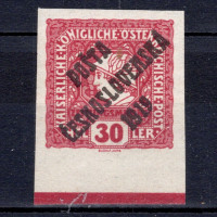 Známka ČSR, Pof.64**, I. typ přetisku, 30h